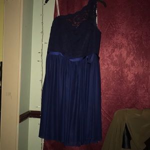 Navy blue bridesmaids dress